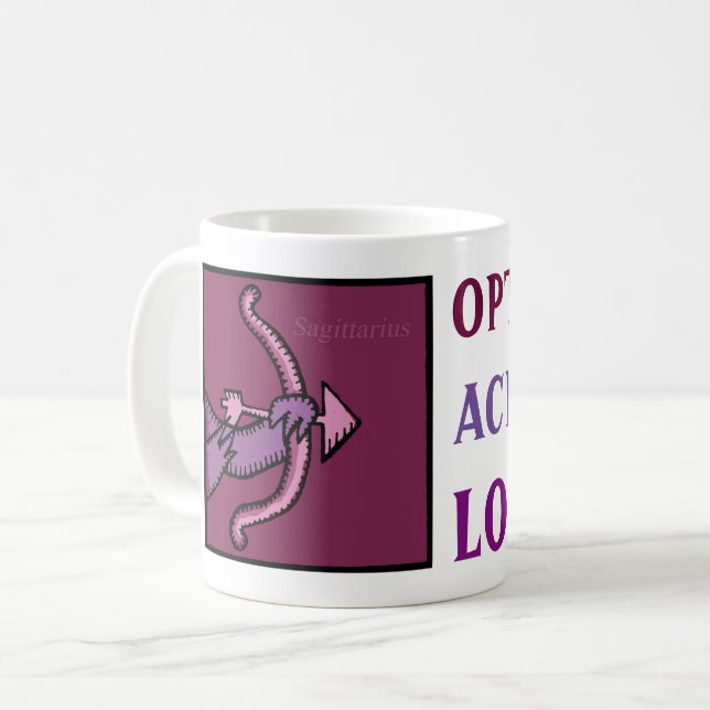 Anpassade Zodiac Sign Personality Sagittarius M Kaffemugg (Framsida vänster)