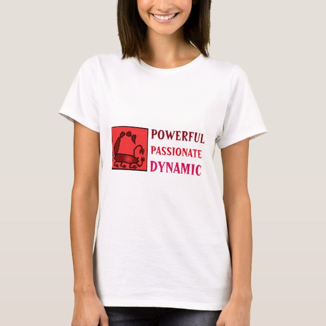 Anpassade Zodiac Sign Personality Scorpio W Tee Shirt (Framsida)