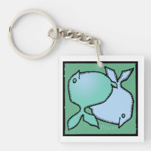 Anpassade Zodiac-signaturer Pisces 2side Keychain