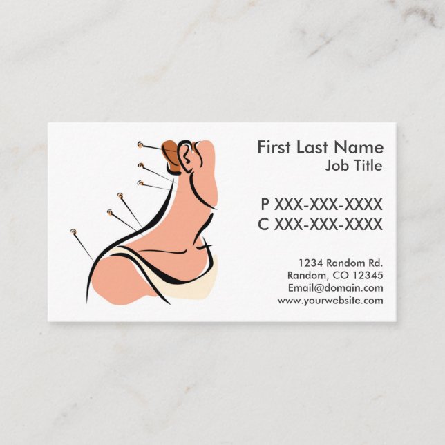 Anpassadeakupunkturvisitkortar Visitkort (Framsida)