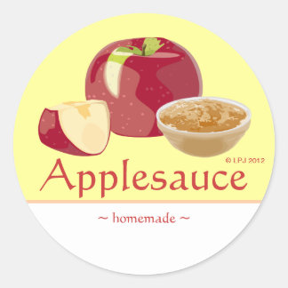 AnpassadeApplesauceklistermärkear Runt Klistermärke