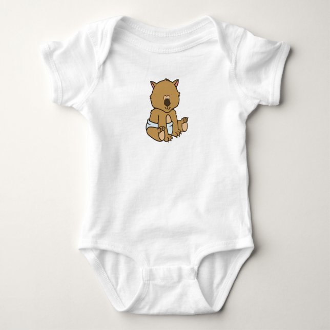 Anpassadebaby Wombat T-shirt (Framsida)