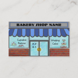 Anpassadebagerit för blått shoppar fullständigt visitkort