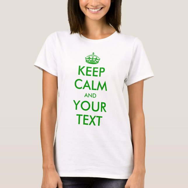 Anpassadebehållalugn Tee Shirt (Framsida)