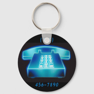 Anpassadeblåtttelefon Nyckelring