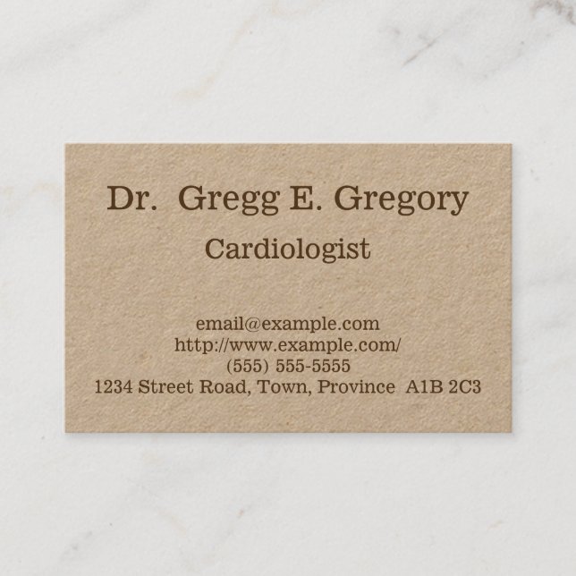 AnpassadeCardiologistvisitkort Visitkort (Framsida)