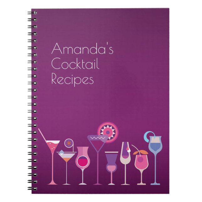 Anpassadecoctailrecept Anteckningsbok (Framsidan)