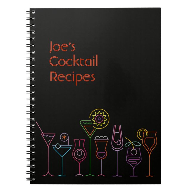 Anpassadecoctailrecept Anteckningsbok (Framsidan)