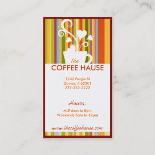 Anpassadecoffee shopvisitkortar visitkort