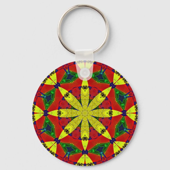 Anpassadeenergiblomma Keychains Nyckelring (Framsida)
