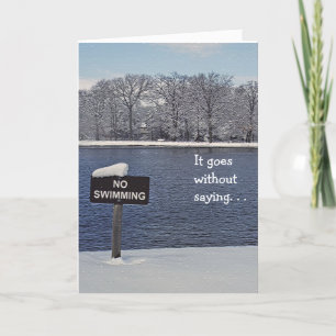 anpassadefödelsedagkort/sjö som omges av snö kort