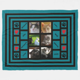 AnpassadefotoCollage/Instagram stilblått Fleecefilt