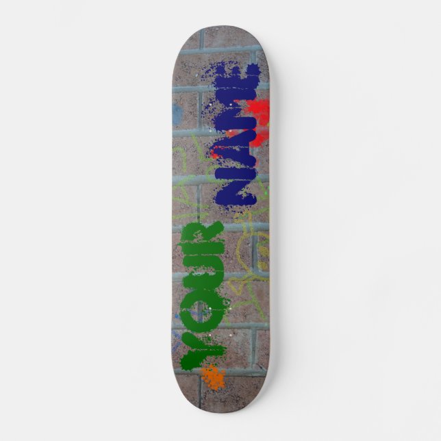 Anpassadegrafitti Mini Skateboard Bräda 18,7 Cm (Framsida)