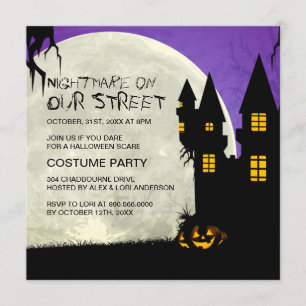 Anpassadehalloween festinbjudan inbjudningar