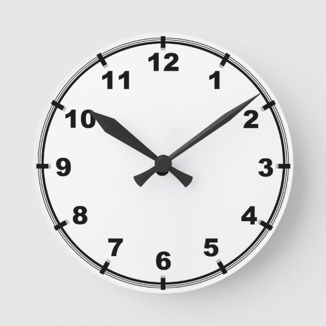 Anpassadekökväggen tar tid på med numrerar rund klocka (Framsida)