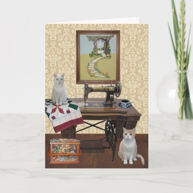 Anpassadekort för Seamstresses & Quilters Kort (Framsida)