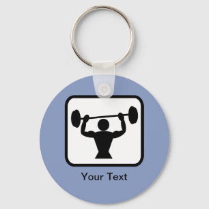 Anpassadekroppsbyggare/Weightlifterlogotyp Nyckelring