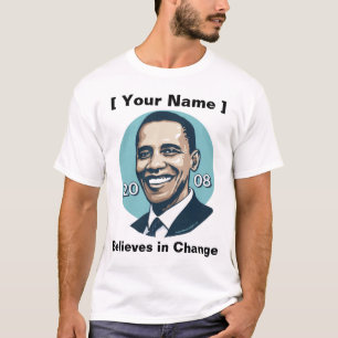 Anpassademall - Obama tro i ändring T Shirt