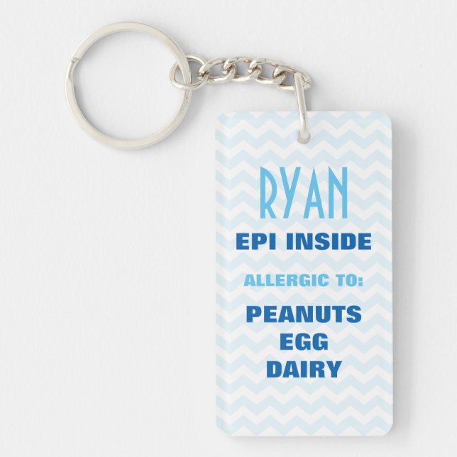 Anpassadematallergi vakna Keychain (Framsidan)