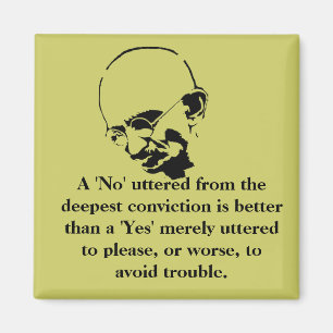 AnpassadeMohandas Gandhi citationstecken Magnet