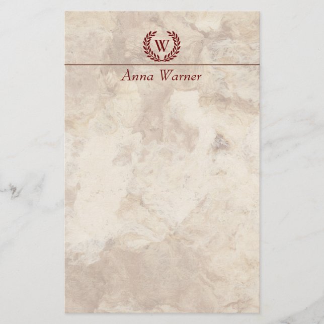 AnpassadeMonogram Brevpapper (Framsida)