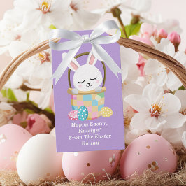 Anpassaden för söt Lila Påskhare  Kids Presentetikett