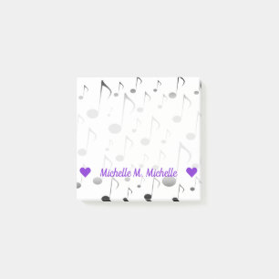 Anpassadenamn; Mönster för många musik noter Post-it Block