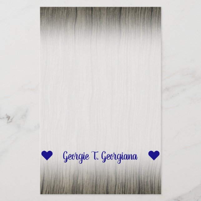 Anpassadenamn; Wood Lookmönster för lantlig Faux Brevpapper (Framsida)