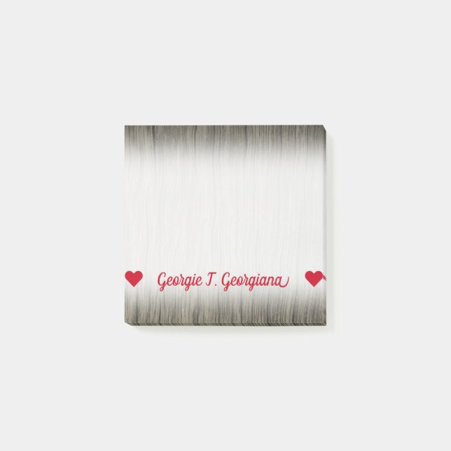 Anpassadenamn; Wood Lookmönster för lantlig Faux Post-it Block (Framsida)