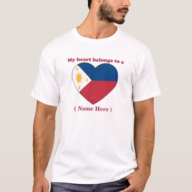AnpassadePhilippines T-tröja Tee Shirt (Framsida)