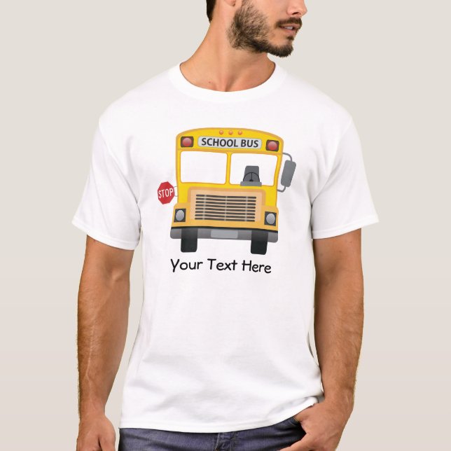 Anpassadeskolbuss T-shirt (Framsida)