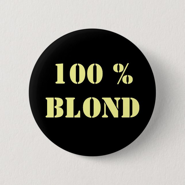 Anpassadet "100 % Blond"-stift Knapp (Framsida)