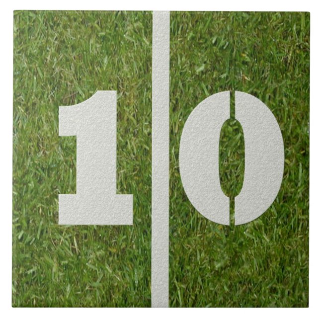 anpassadet 10:e födelsedag kakelplatta (Framsidan)