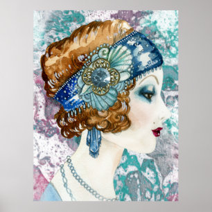 Anpassadet 1920's Flapper Dam Poster
