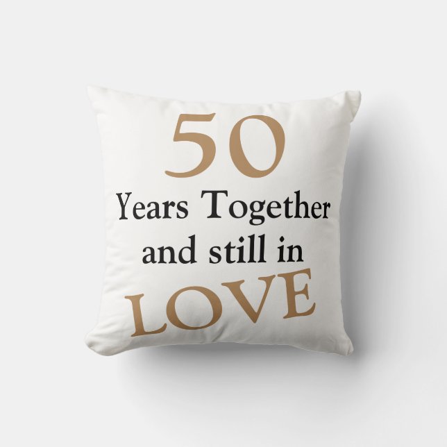 Anpassadet 50 år årsdag kudder tillsammans kudde (Framsida)