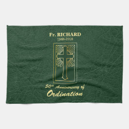 Anpassadet 50-årsdagen för Grönten för ordningstäl Kökshandduk