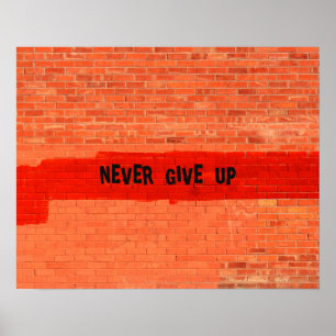 anpassadet "Aldrig Ge up" Poster