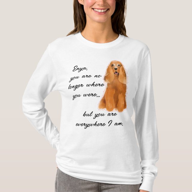 anpassadet "Aldrig glömt" Bästa vän-Hund T Shirt (Framsida)