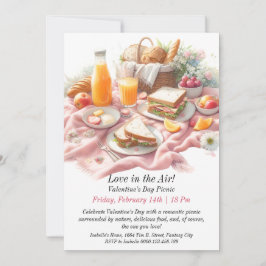 Anpassadet Alla hjärtans dag Picnic Kärlek i Luft Inbjudningar