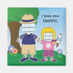 Anpassadet älskar jag dig pappan magnet