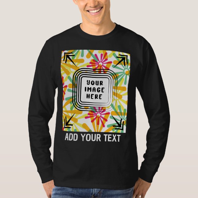 Anpassadet anpassningsbar Foto och Lägg till bild  T Shirt (Framsida)