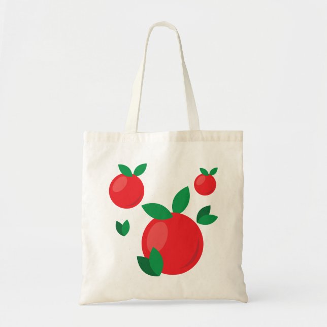 Anpassadet Apple Abstrakt Tote Bag Tygkasse (Framsidan)