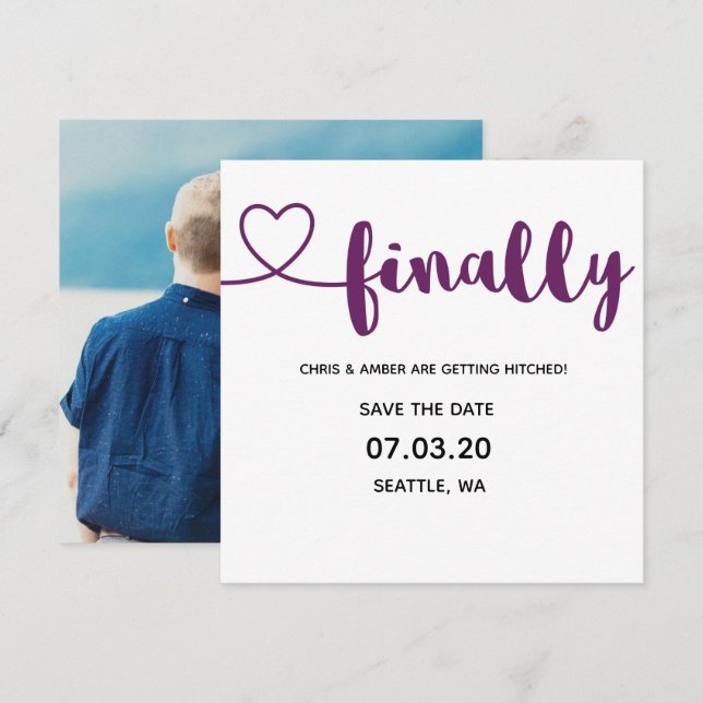 Anpassadet är äntligen på väg. inbjudningar (Fram/baksida)