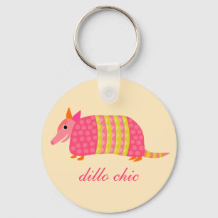 Anpassadet Armadillo Keychain Nyckelring