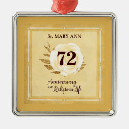 Anpassadet Årsdag för Religiösa Life Nun Julgransprydnad Metall
