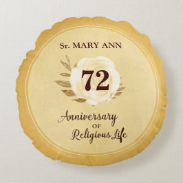 Anpassadet Årsdag för Religiösa Life Nun Rund Kudde