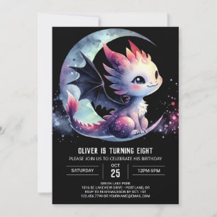 Anpassadet Artisan Dragon Birthday Inbjudningar