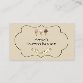 Anpassadet Artisan Ice Cream Maker Visitkort