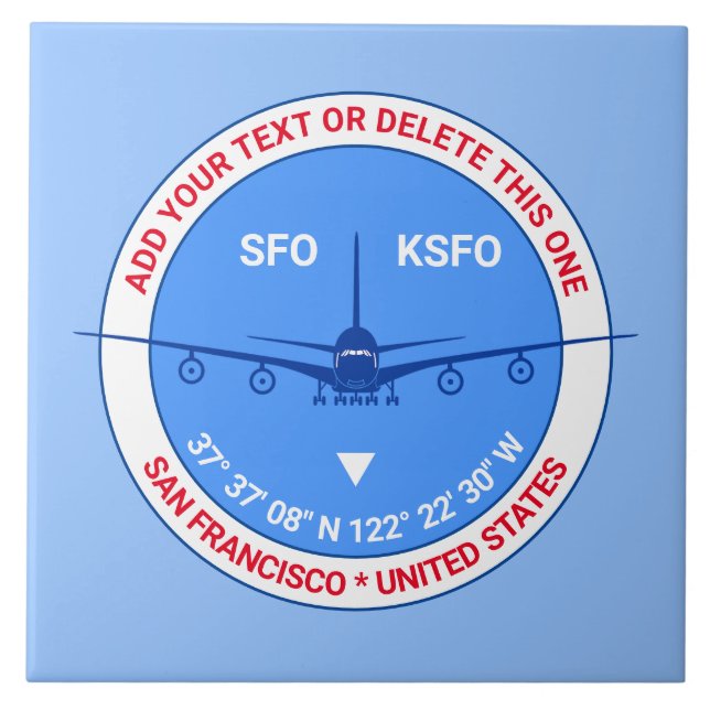 Anpassadet Aviator, Pilot, Turisttåg Kakelplatta (Framsidan)