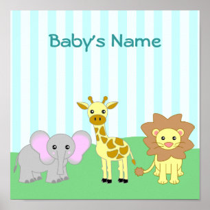 Anpassadet baby djur Child's Room Poster